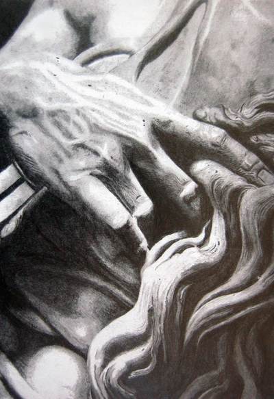 Pencil Drawing Michelangelo's Moses Hand